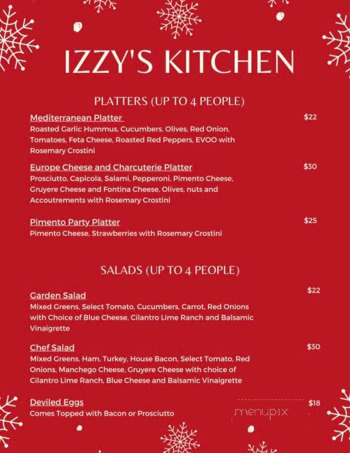 Izzy's Kitchen - Richmond, VA menu_pic