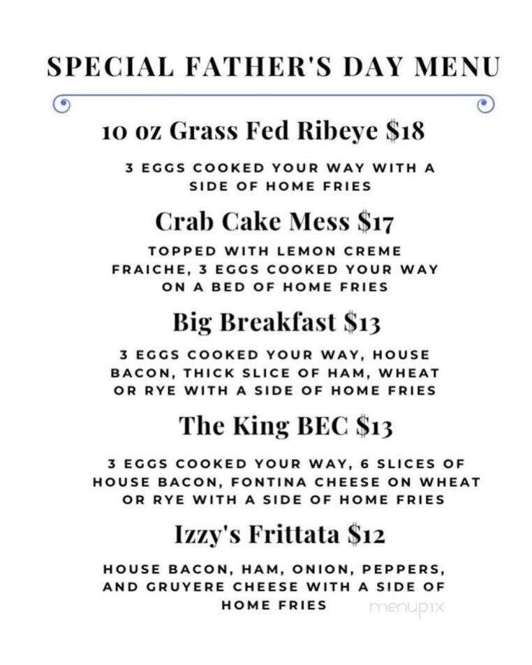 Izzy's Kitchen - Richmond, VA menu_pic