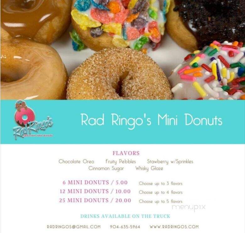 Rad Ringo's Mini Donuts - Jacksonville, FL menu_pic
