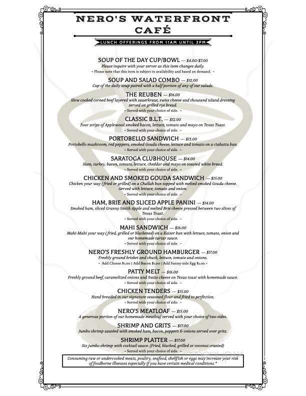 Nero's Waterfront Cafe - Saint Augustine, FL