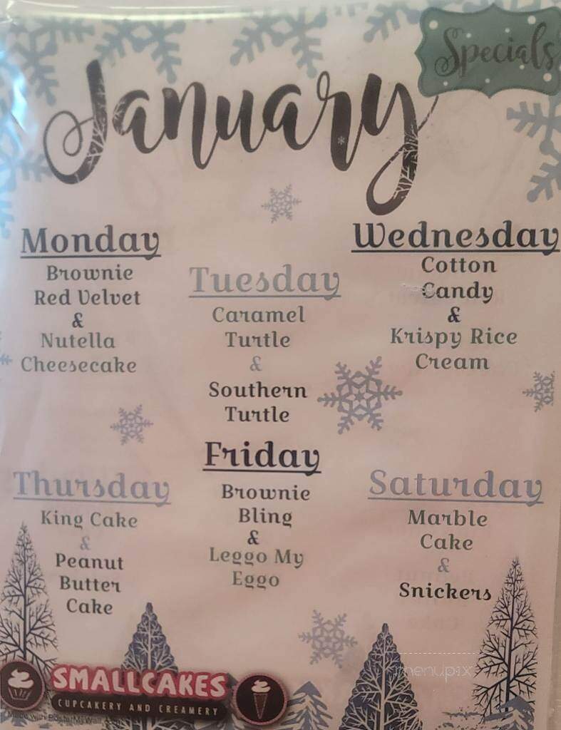 SmallCakes - Shreveport, LA menu_pic