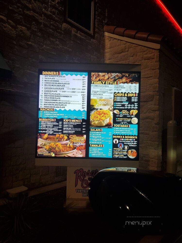 Rosa's Cafe & Tortilla Factory - Allen, TX menu_pic