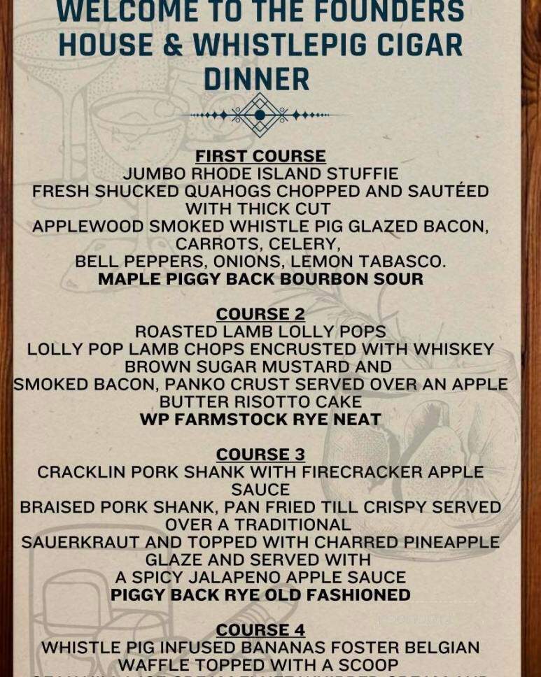 Founders House Pub and Patio - Milford, CT menu_pic