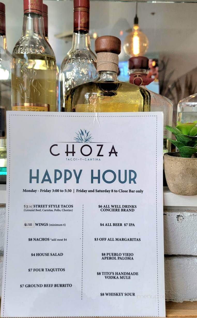 Choza Tacos Y Cantina - Danville, CA menu_pic