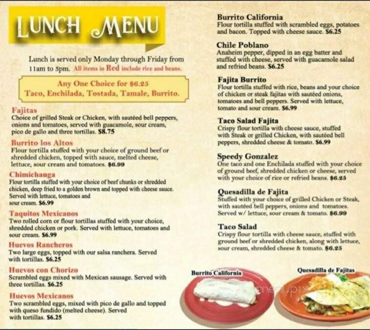 Los Altos Mexican Restaurant - Bondurant, IA menu_pic