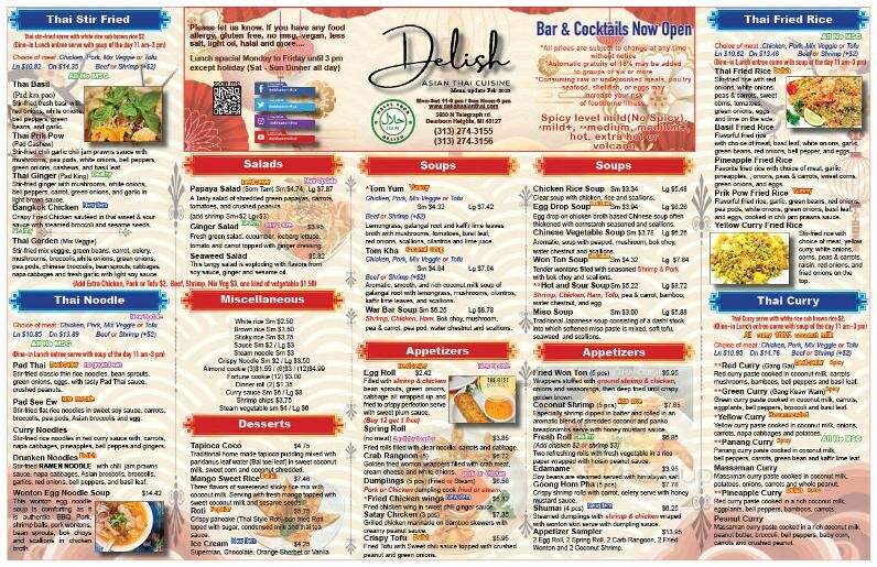 Delish Asian Thai Cuisine - Dearborn Heights, MI