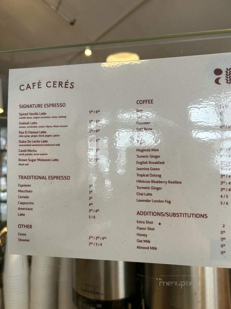 Cafe Ceres - Minneapolis, MN menu_pic