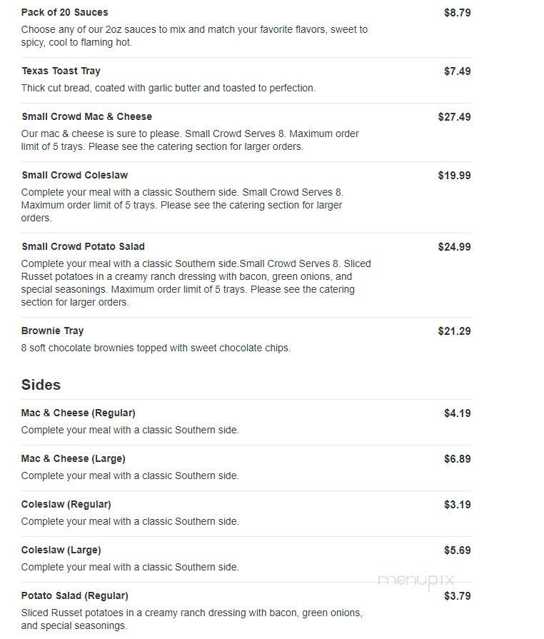 Slim Chickens - Lynn Haven, FL menu_pic