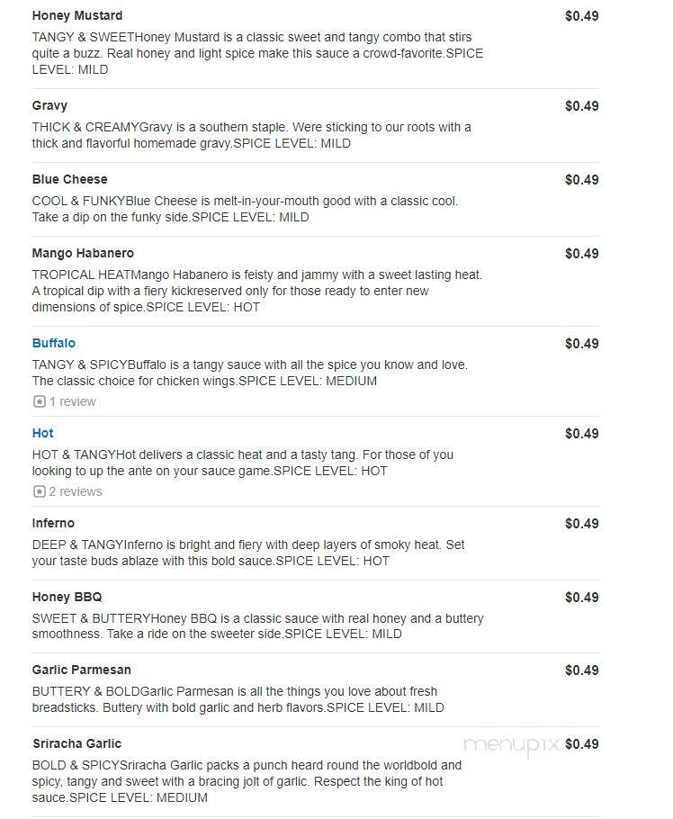 Slim Chickens - Lynn Haven, FL menu_pic