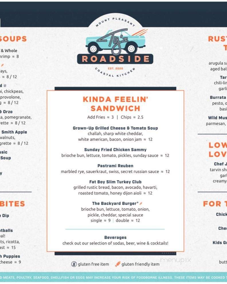 Ty's Roadside - Mount Pleasant, SC menu_pic
