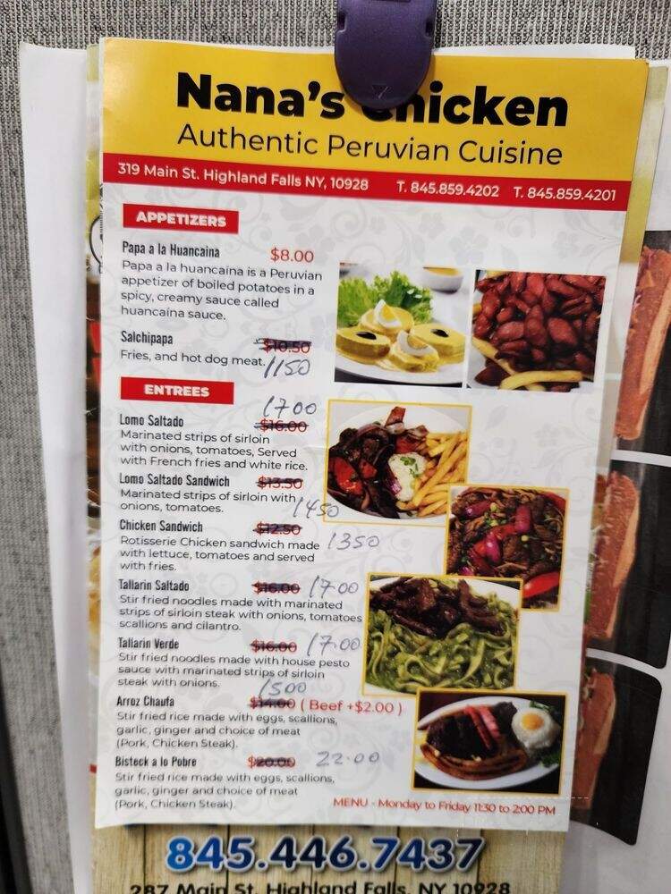 Nana's Chicken - Highland Falls, NY menu_pic
