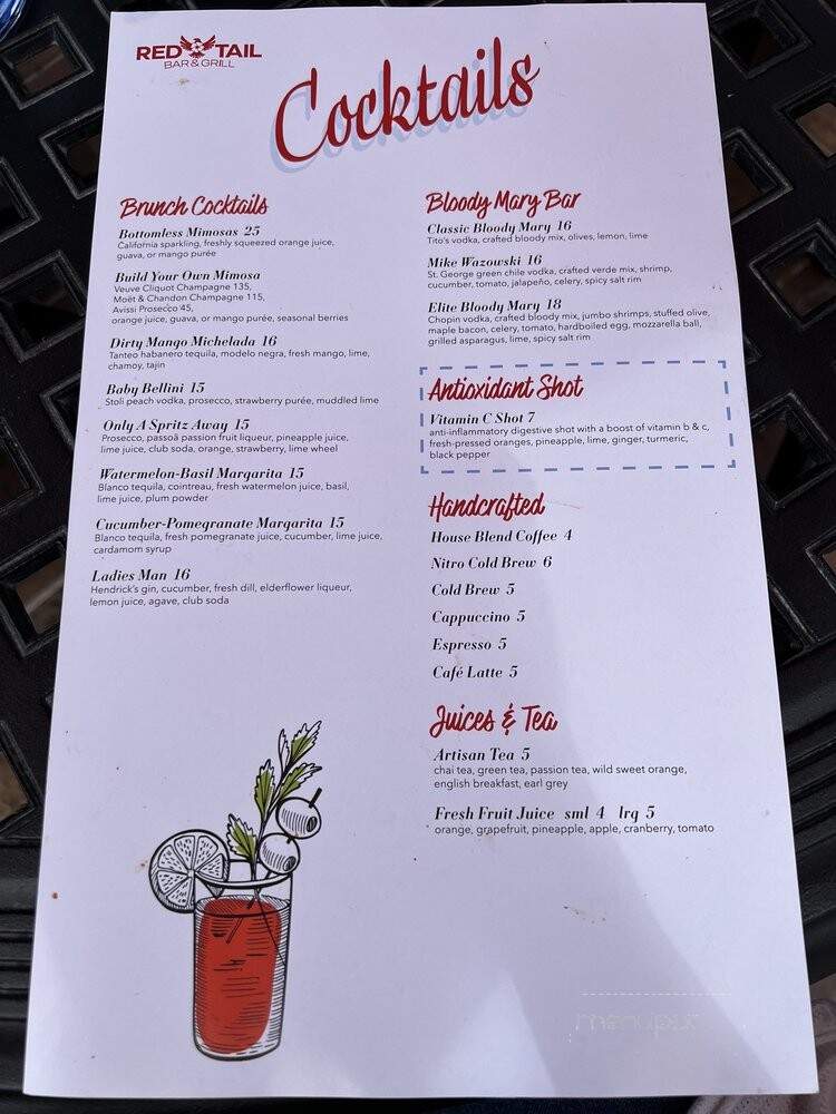 Red Tail Bar & Grill - El Cajon, CA menu_pic