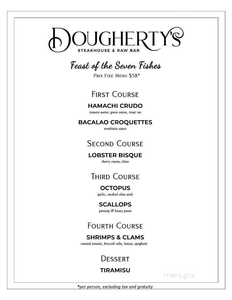 Dougherty's Steakhouse & Raw Bar - Atlantic City, NJ menu_pic