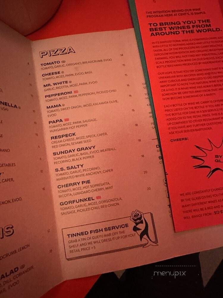 Cent's - Cleveland, OH menu_pic