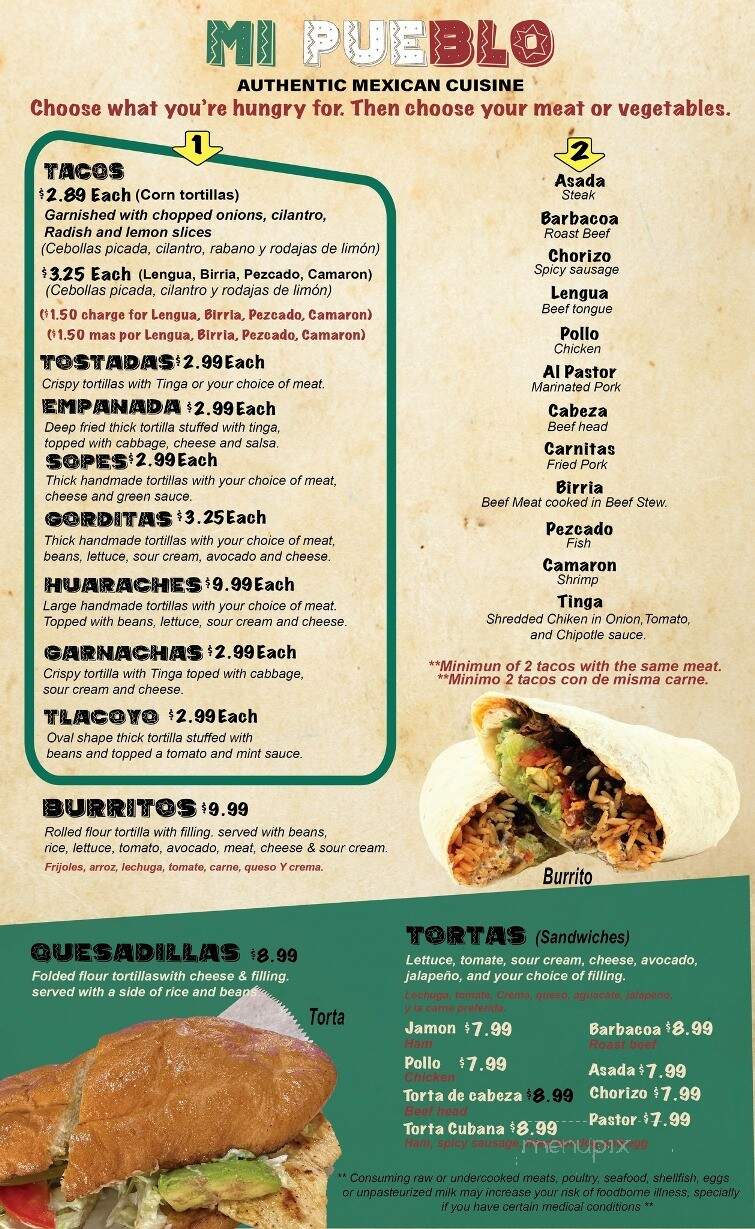 Mi Pueblo - Richmond, KY menu_pic