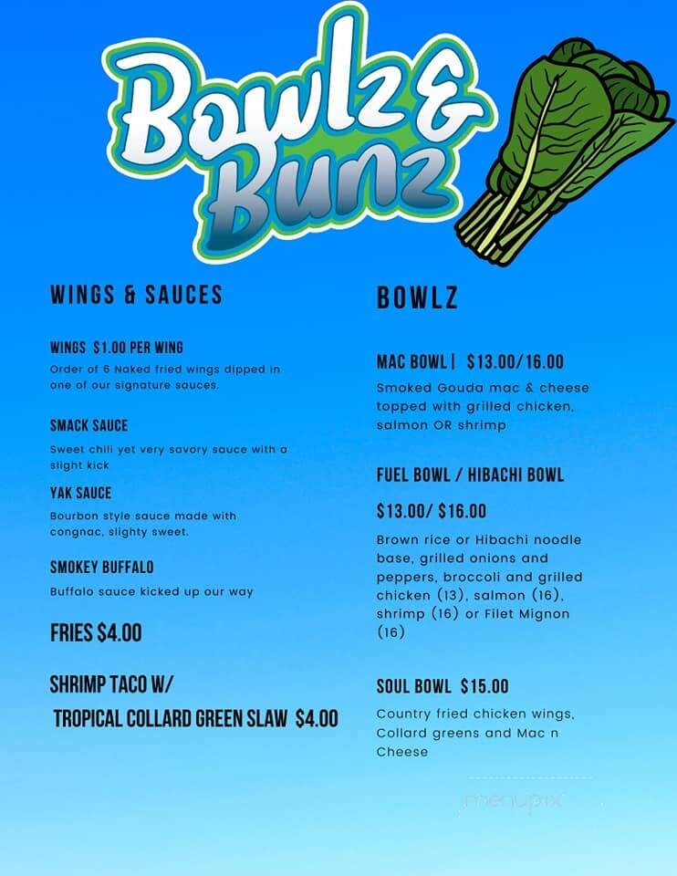 Bowlz and Bunz - Saint Petersburg, FL menu_pic