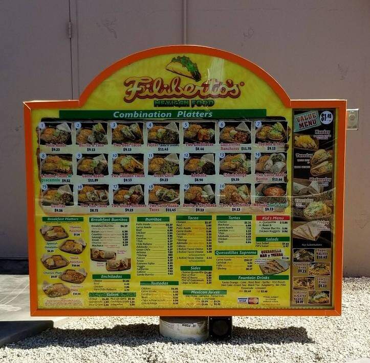 Filiberto's Mexican Food - Flagstaff, AZ menu_pic