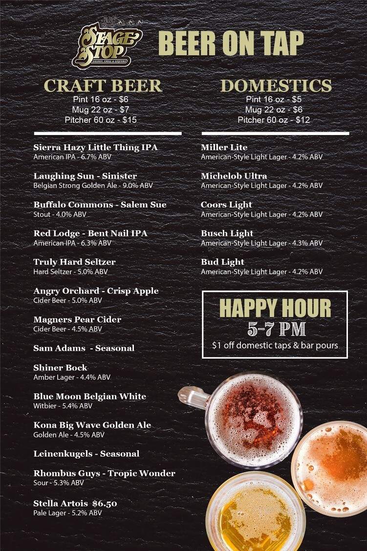 Stage Stop Saloon & Grill - Mandan, ND menu_pic