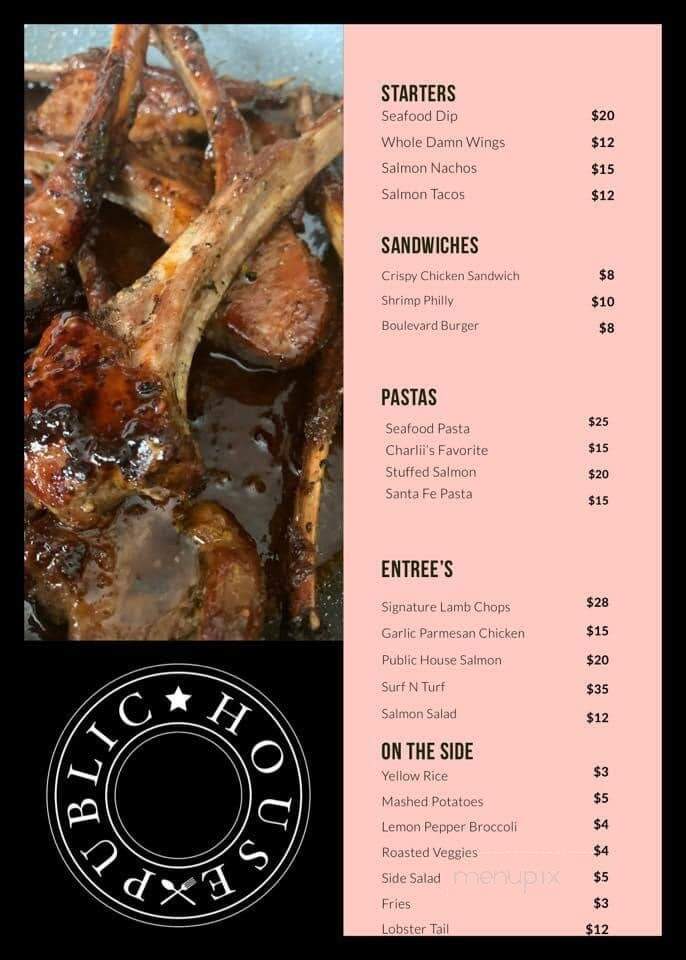 Public House - Indianapolis, IN menu_pic