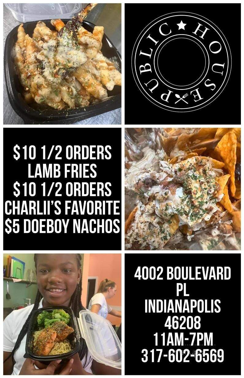 Public House - Indianapolis, IN menu_pic