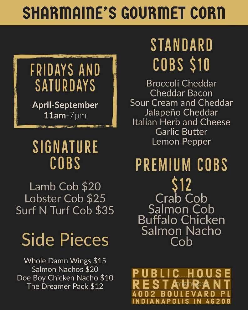 Public House - Indianapolis, IN menu_pic