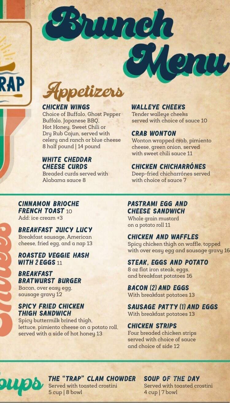 The Paddle Trap - Mandan, ND menu_pic