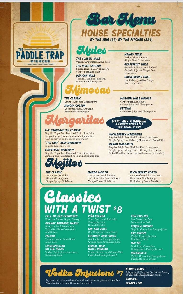 The Paddle Trap - Mandan, ND menu_pic