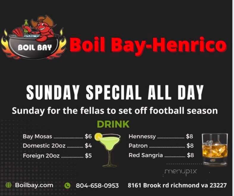 Boil Bay Cajun Seafood and Bar - Richmond, VA menu_pic