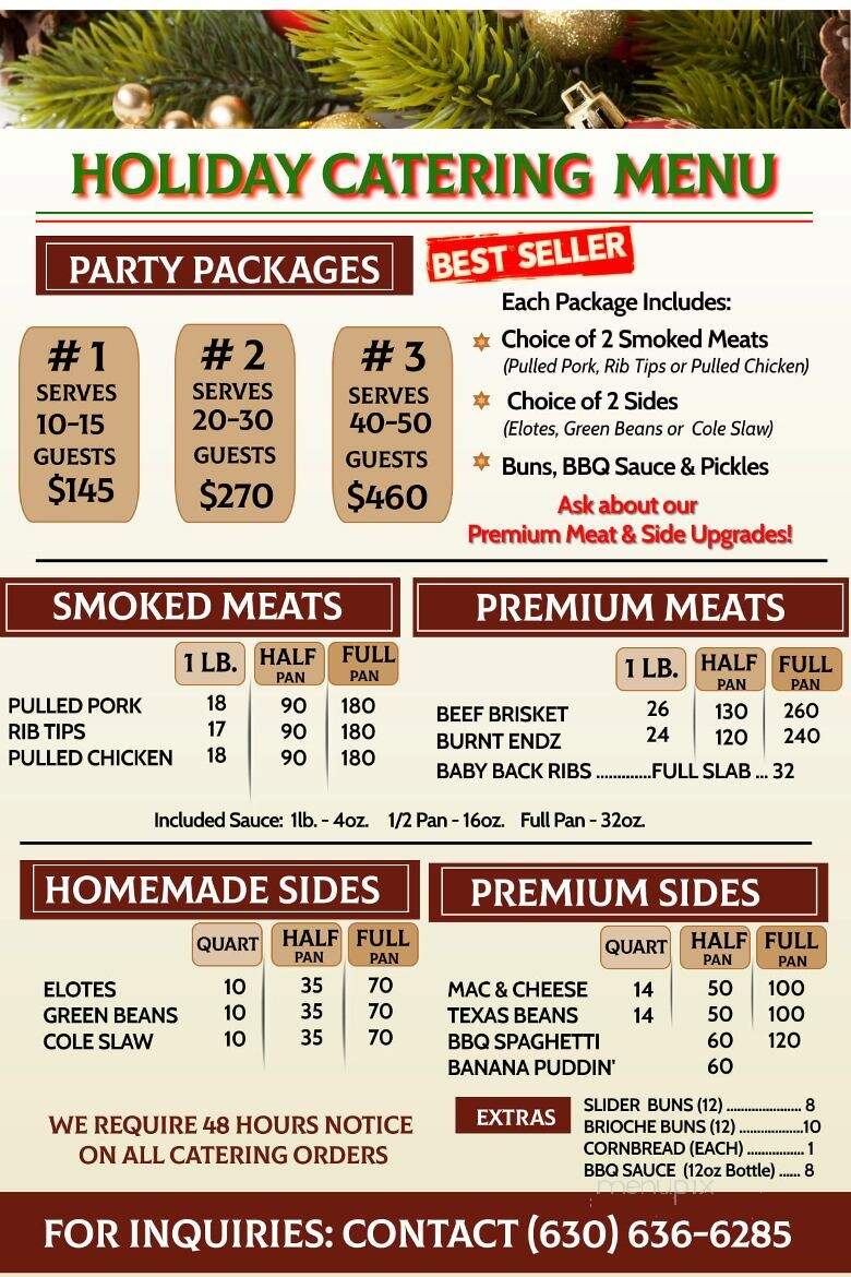 Piggy's BBQ, Wings & Fish - Plainfield, IL menu_pic