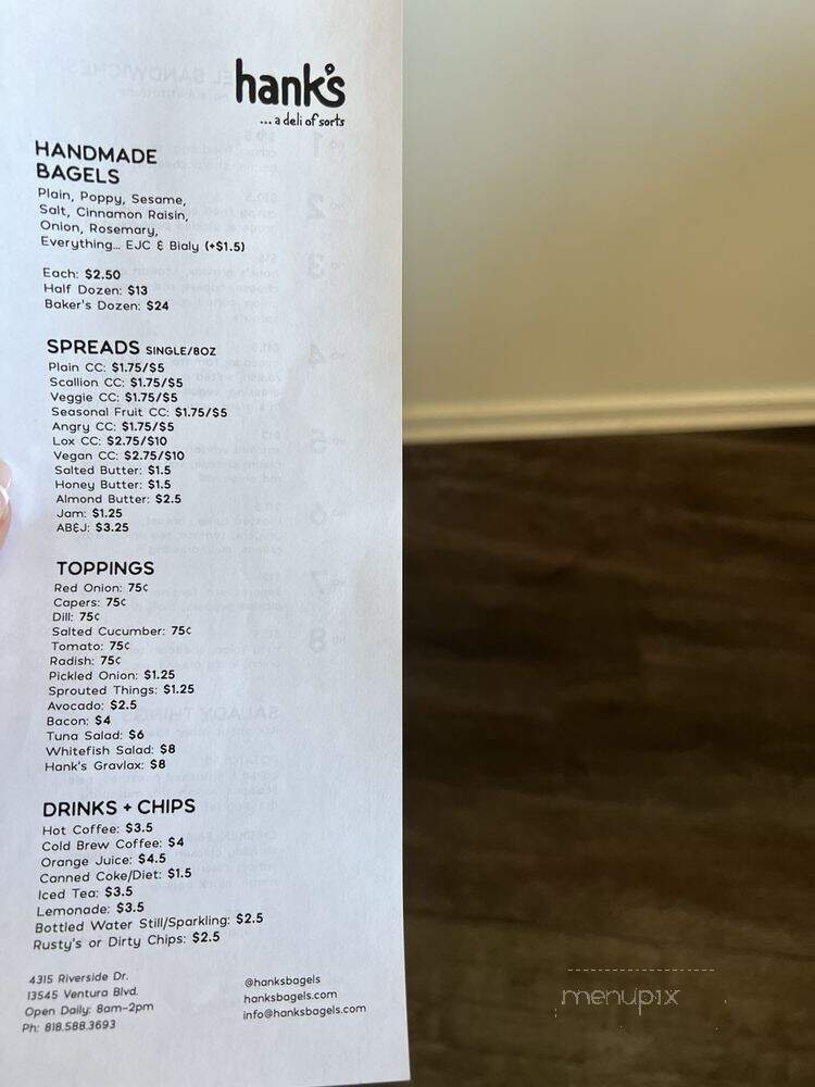 Hank's A Deli of Sorts - Sherman Oaks, CA menu_pic