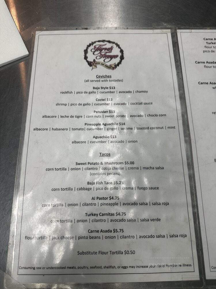 Tigres Fuego - Redondo Beach, CA menu_pic