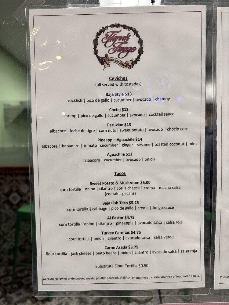 Tigres Fuego - Redondo Beach, CA menu_pic