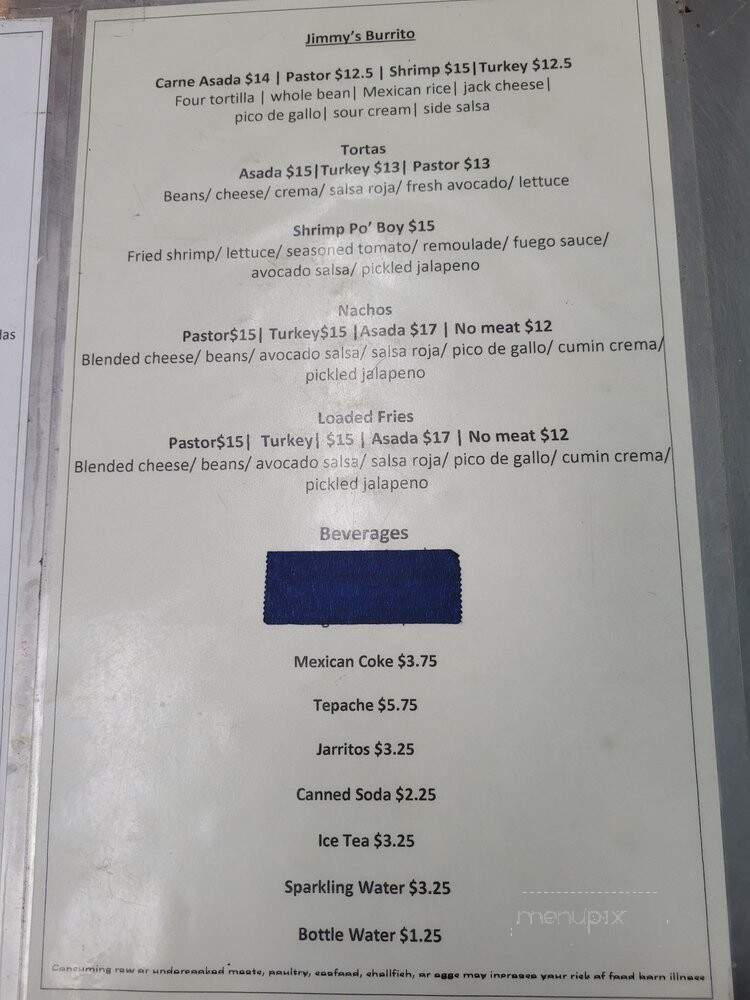 Tigres Fuego - Redondo Beach, CA menu_pic