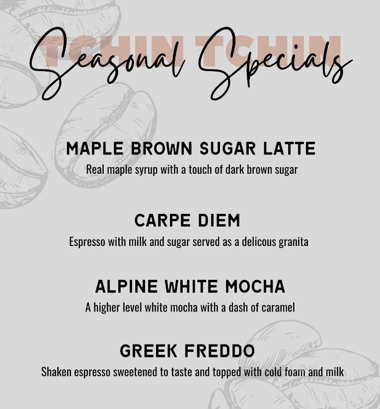 Tchin Tchin Coffee Roasters - Buford, GA menu_pic