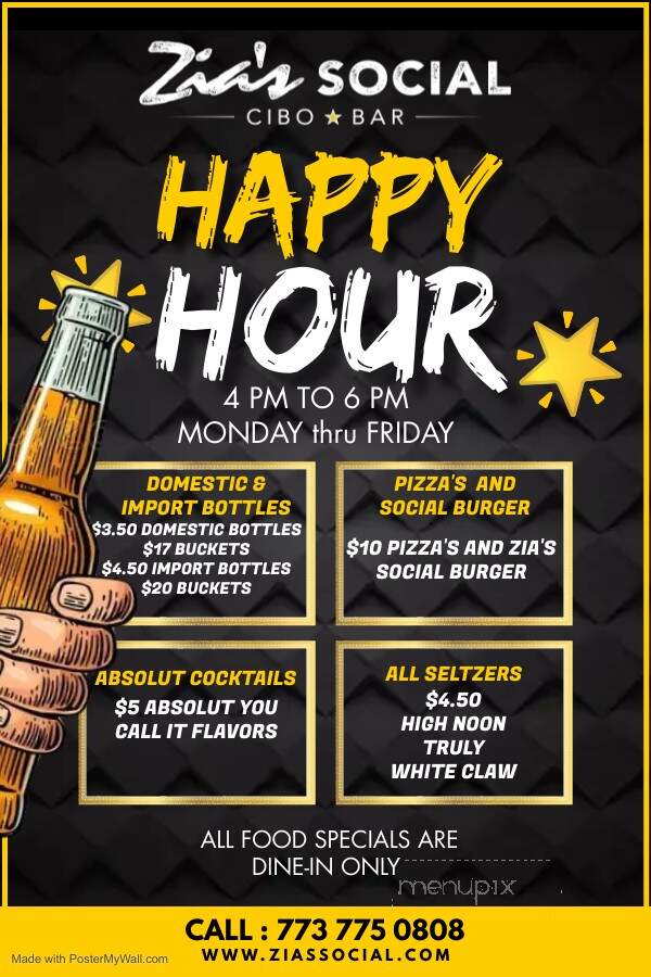 Zia's Social - Chicago, IL menu_pic