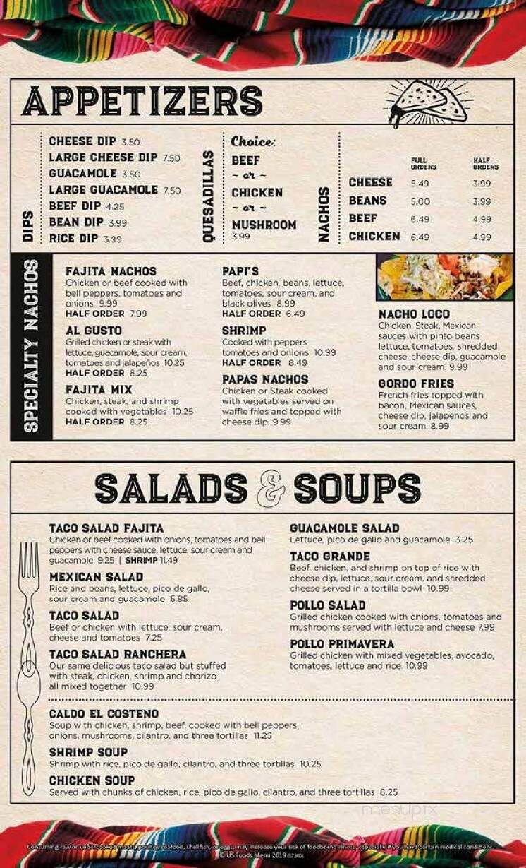 El Rey Papis - King City, MO menu_pic