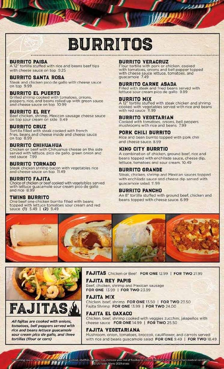 El Rey Papis - King City, MO menu_pic