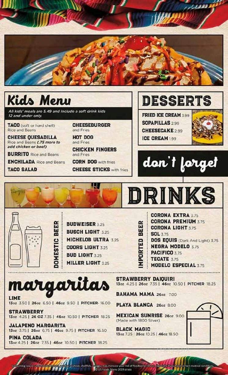 El Rey Papis - King City, MO menu_pic