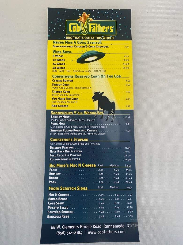 Cob Fathers - Runnemede, NJ menu_pic