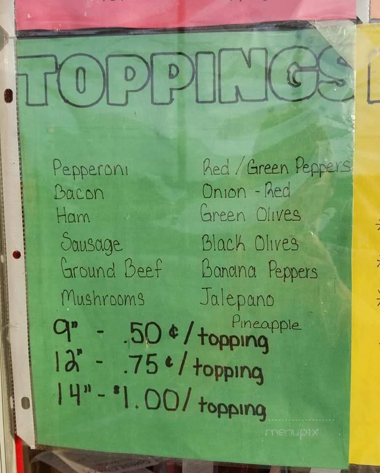 The Gettin' Place - Lakeview, OH menu_pic