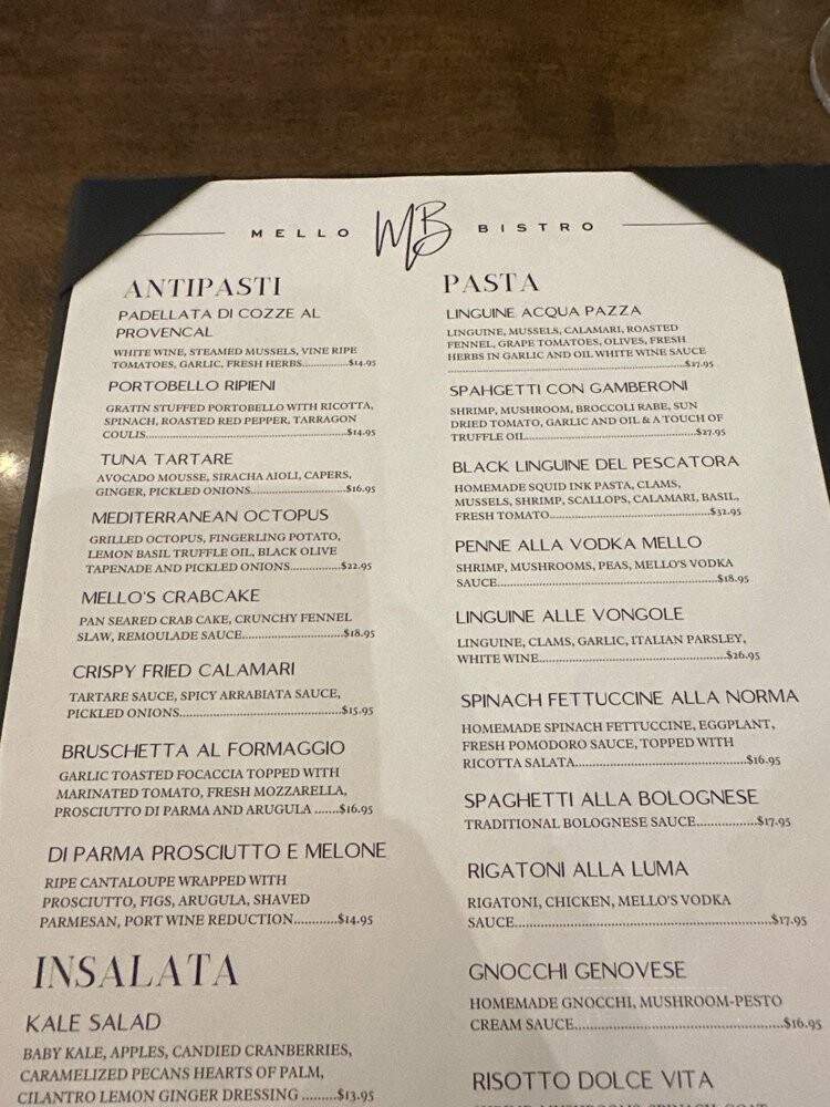 Mello Bistro - Staten Island, NY menu_pic