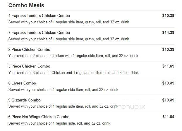 Chicken Express - Anna, TX menu_pic