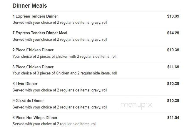 Chicken Express - Anna, TX menu_pic