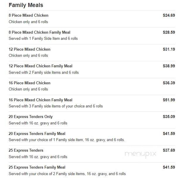 Chicken Express - Anna, TX menu_pic