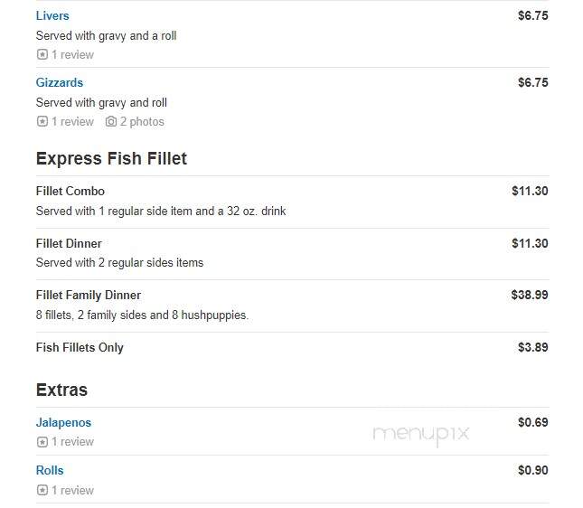 Chicken Express - Anna, TX menu_pic