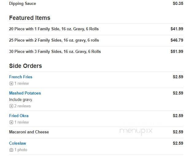 Chicken Express - Anna, TX menu_pic