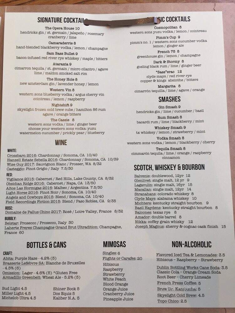 Barley and Board - Denton, TX menu_pic