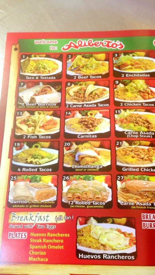 Alibertos Mexican Food - Maricopa, AZ menu_pic