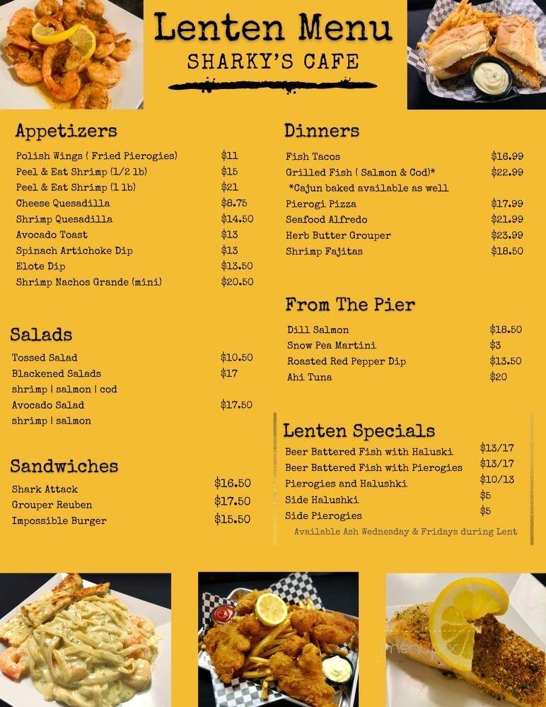 The Pier at Sharky's - Latrobe, PA menu_pic