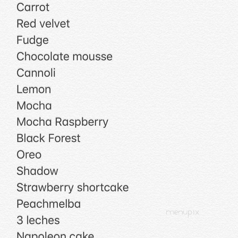 Tarrytown Bakery - Tarrytown, NY menu_pic